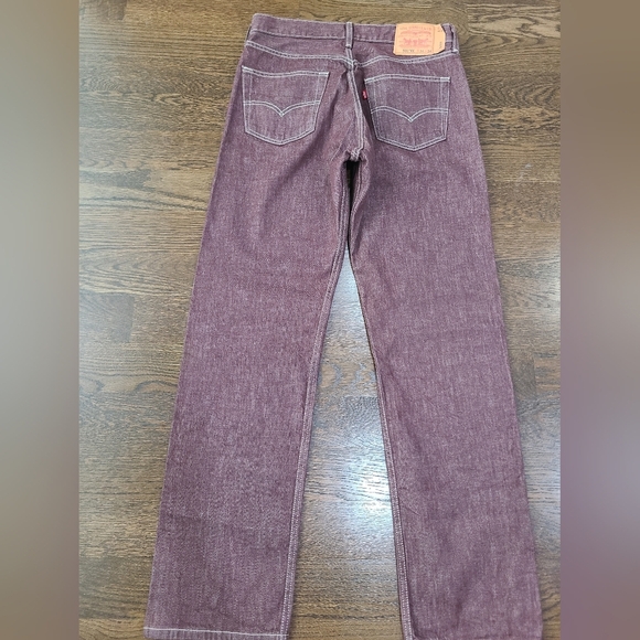 Levi's 501 XX  Denim Men's Jeans Burgundy Color Sz.34×34 - Picture 3 of 10